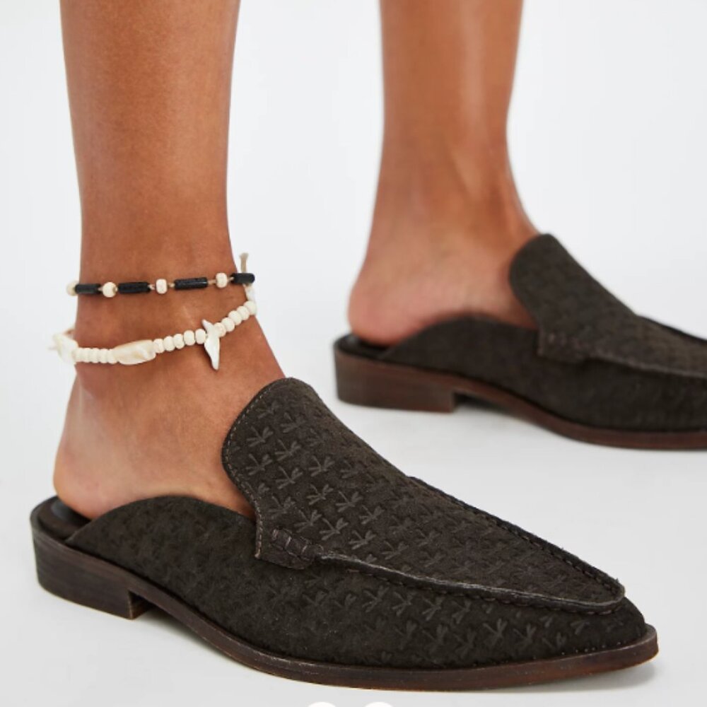 NEW Free People Dragonfly Moc Toe Loafers Leather in Expresso For Women 1225 3S1